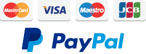 Visa, Mastercard, Maestro, JCB, PayPal